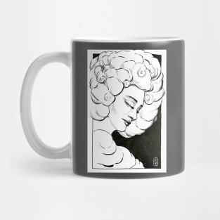 Inktober dreamy afro hair Mug